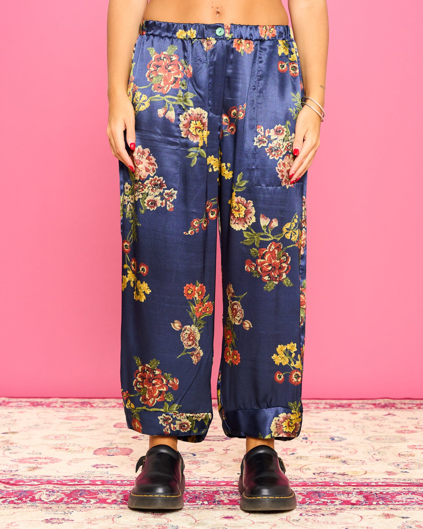 Pantalone in Raso Floreale
