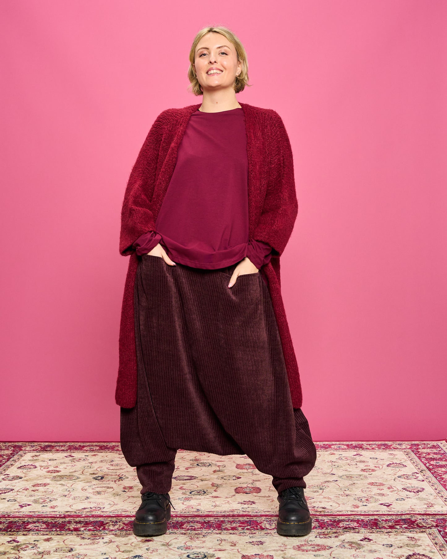 Pantalone alla Turca in Velluto a Coste