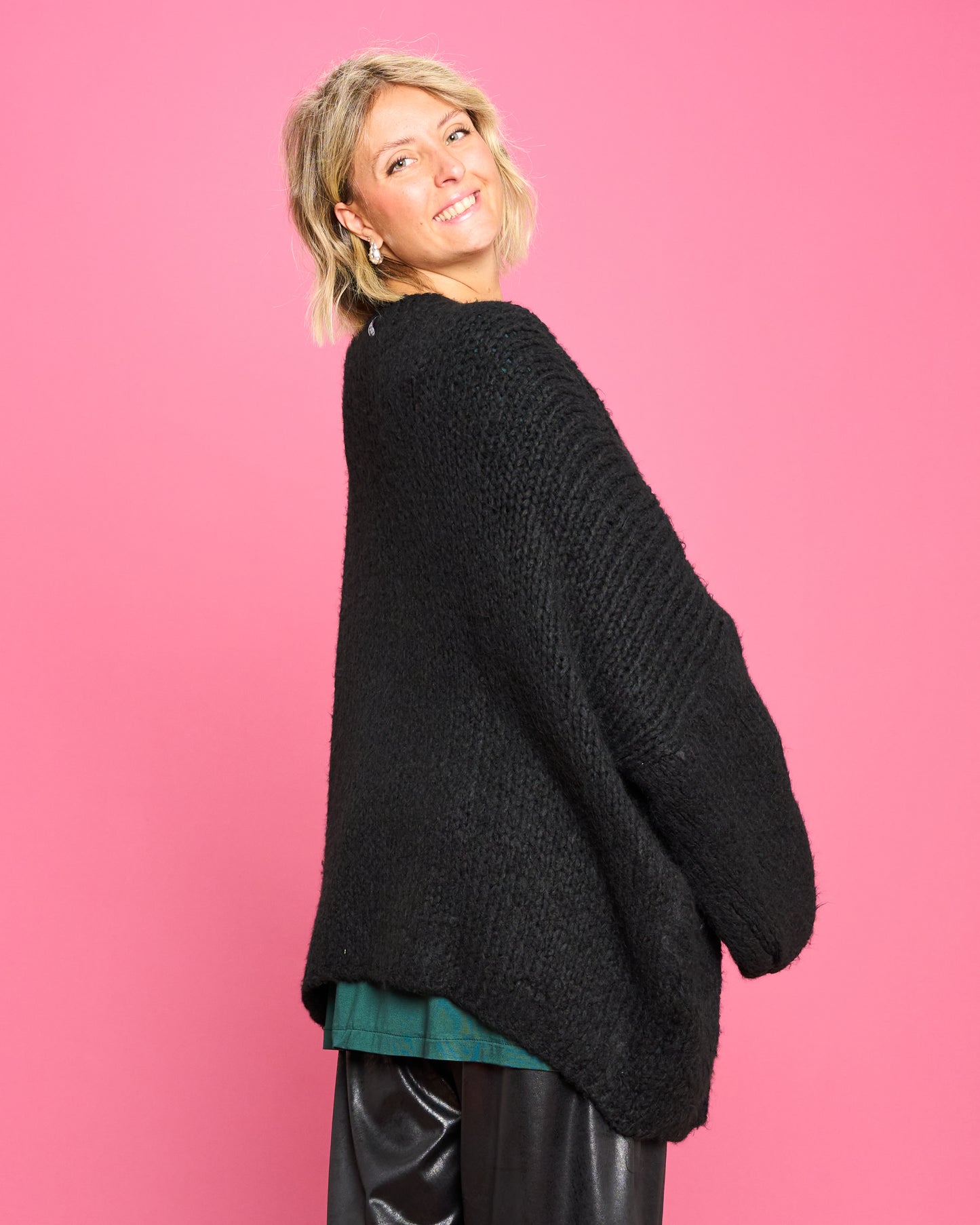 Maxi Cardigan a Scatola con Ricami
