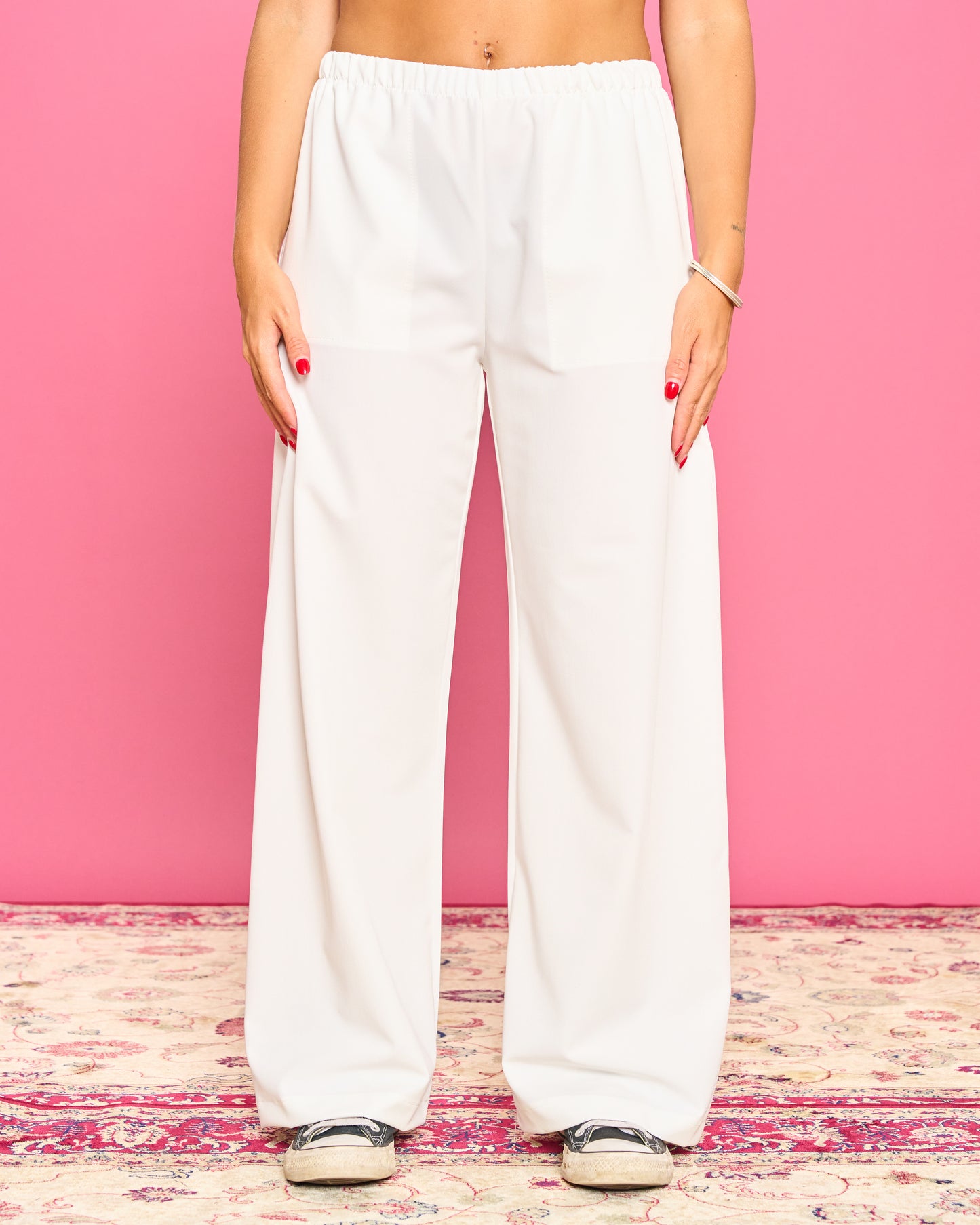 Pantalone Dritto in Poli Viscosa