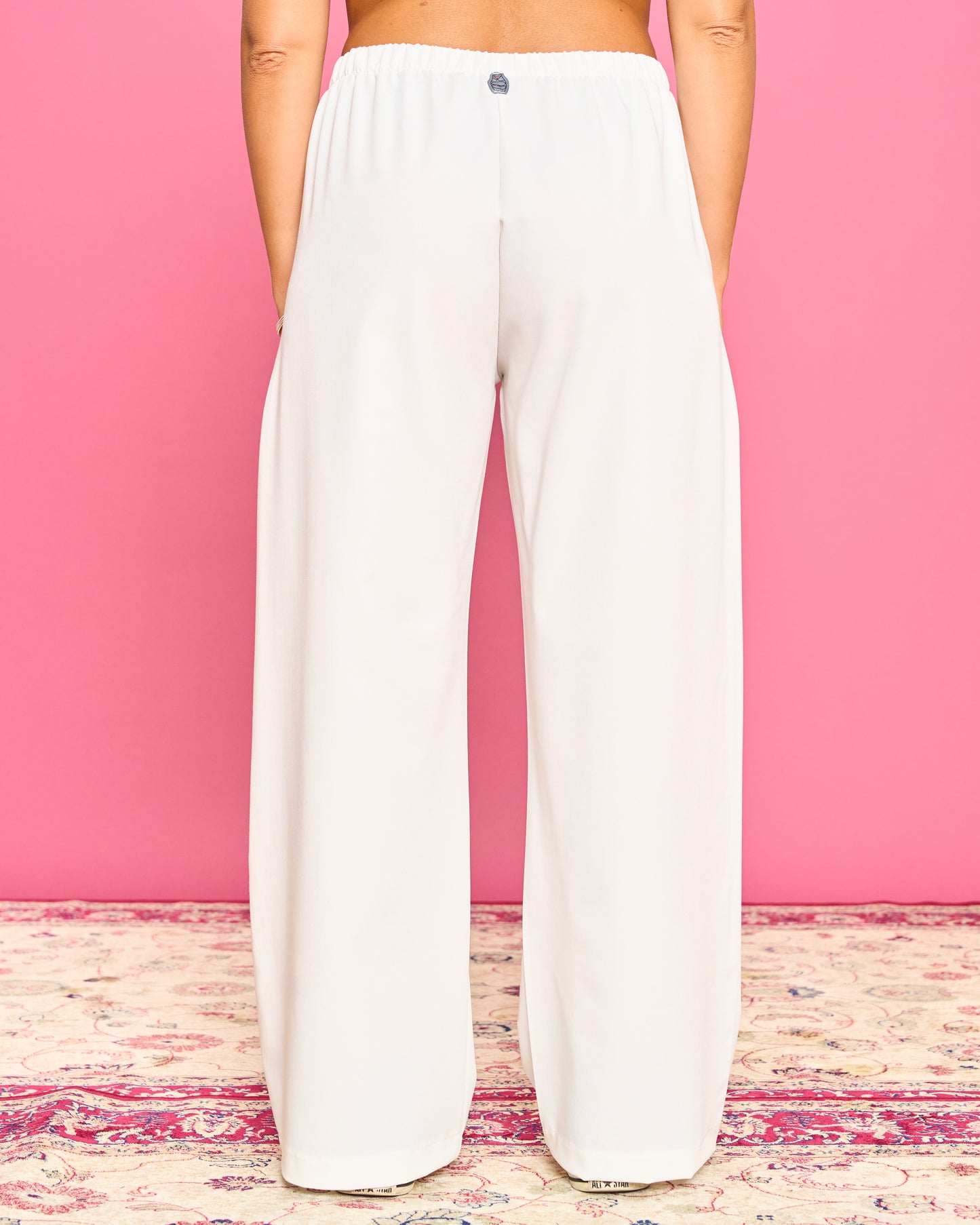 Pantalone Dritto in Poli Viscosa