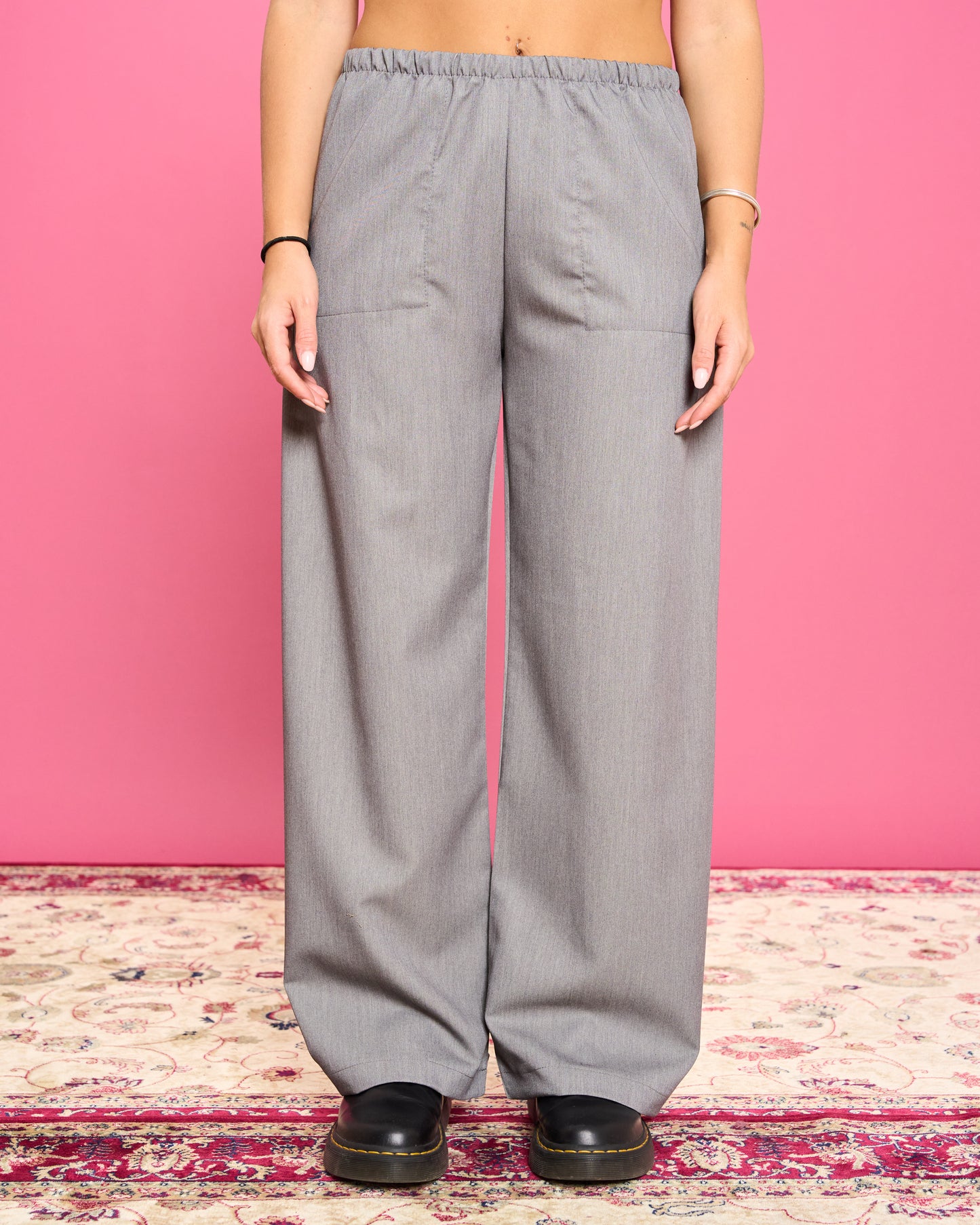 Pantalone Dritto in Poli Viscosa