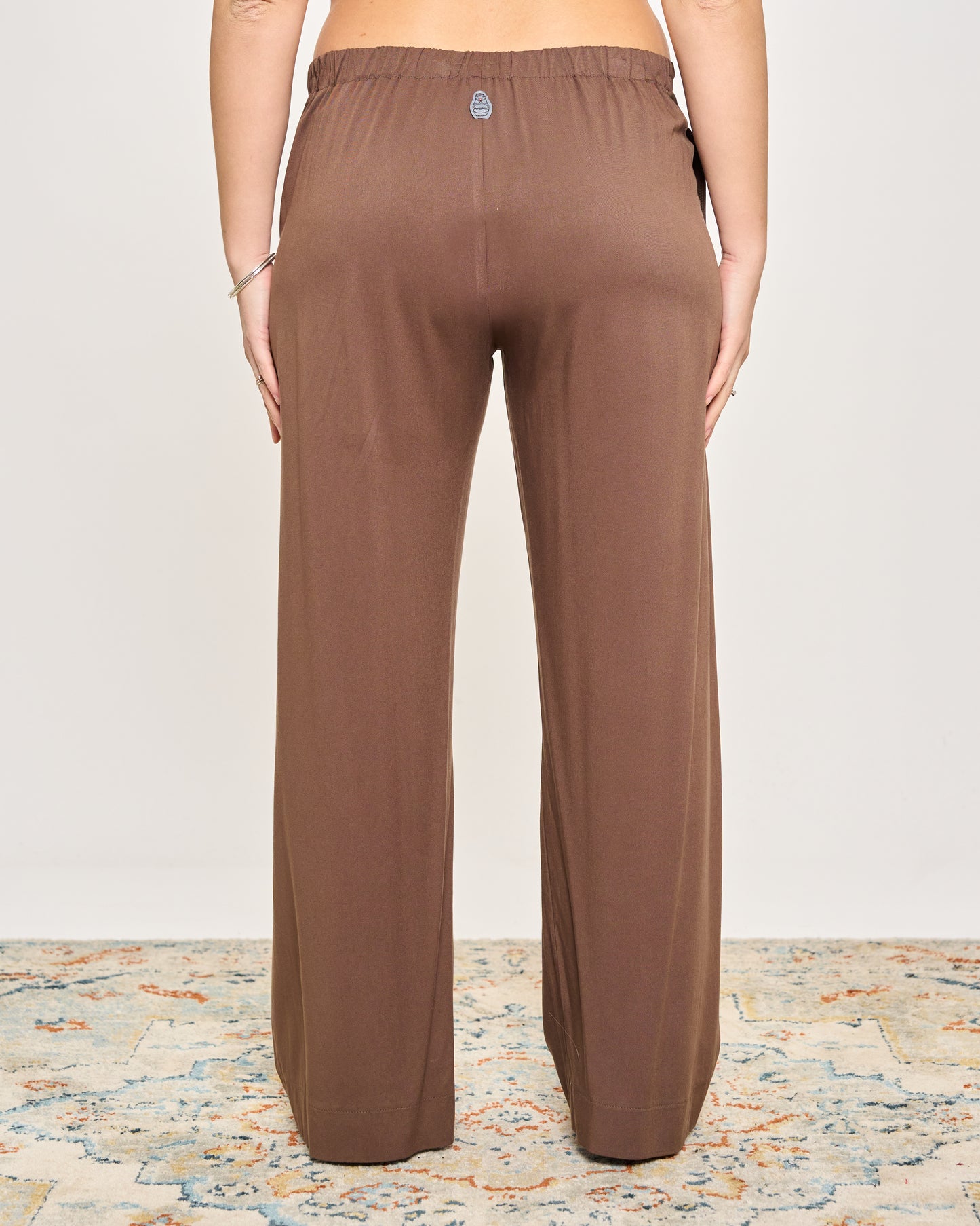 Straight Stretch Viscose Trousers