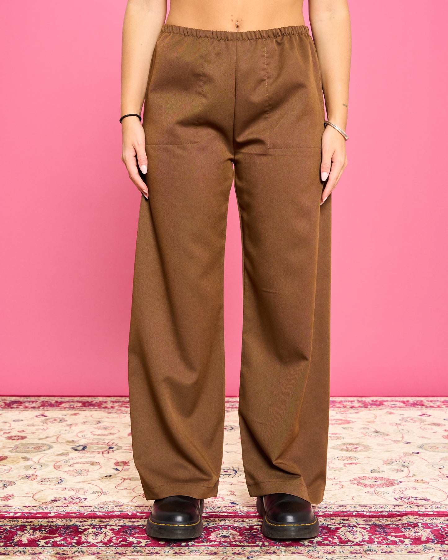Pantalone Dritto in Poli Viscosa