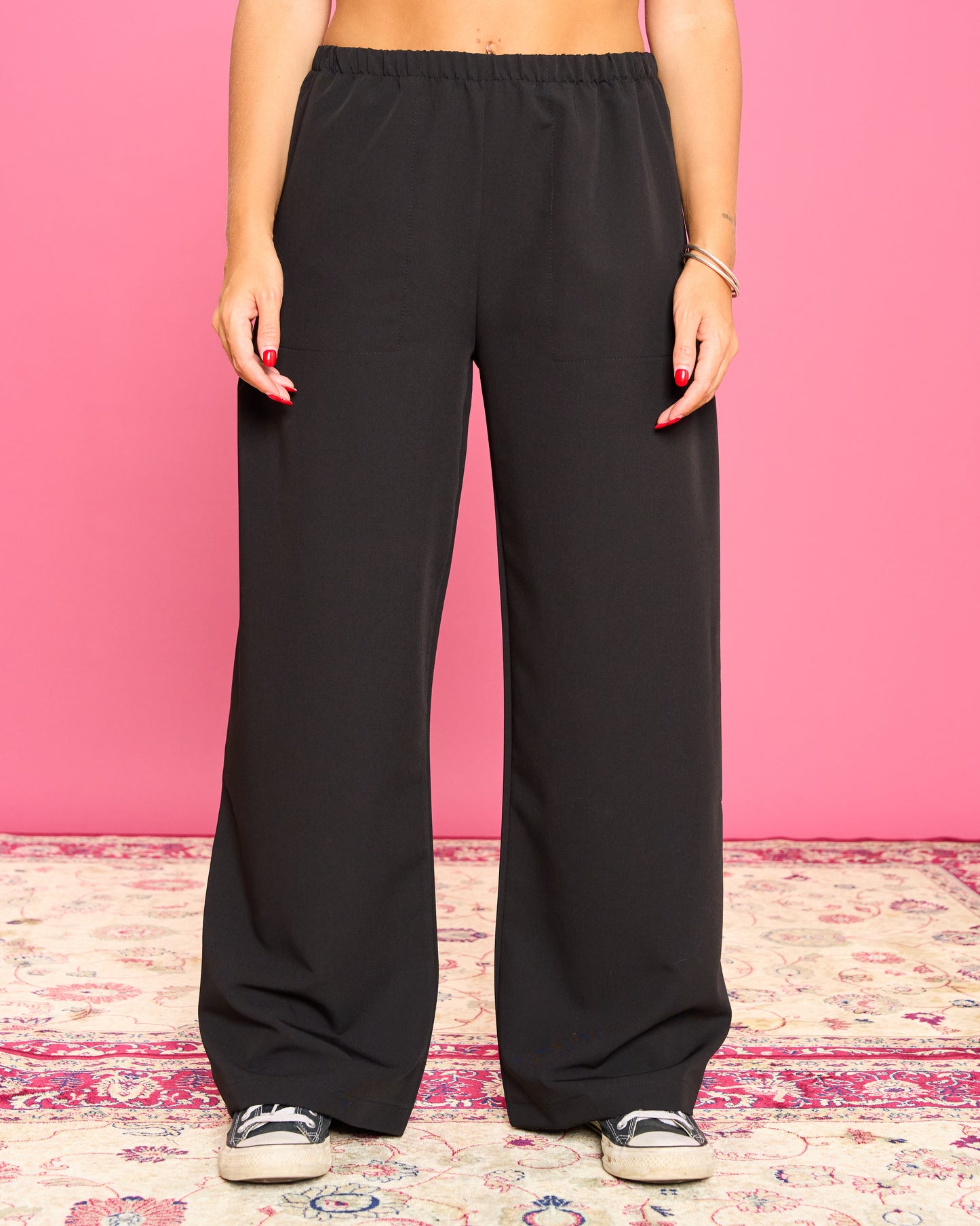 Pantalone Dritto in Poli Viscosa