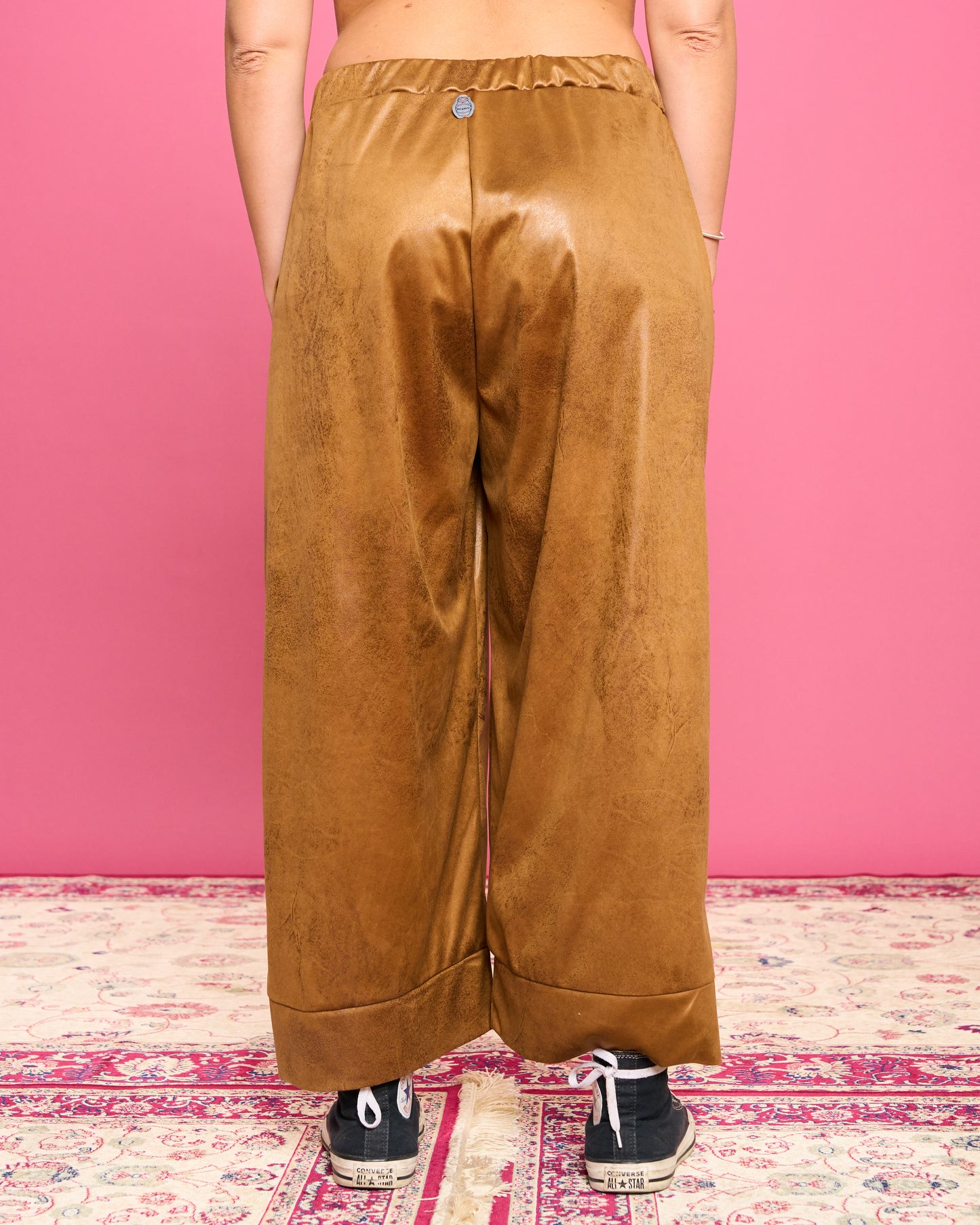 Pantalone Crop in Ecopelle