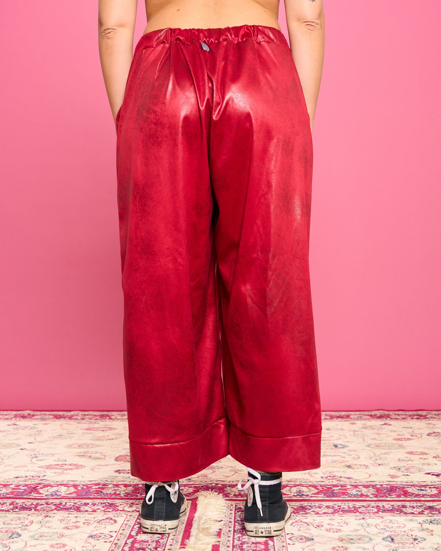 Pantalone Crop in Ecopelle