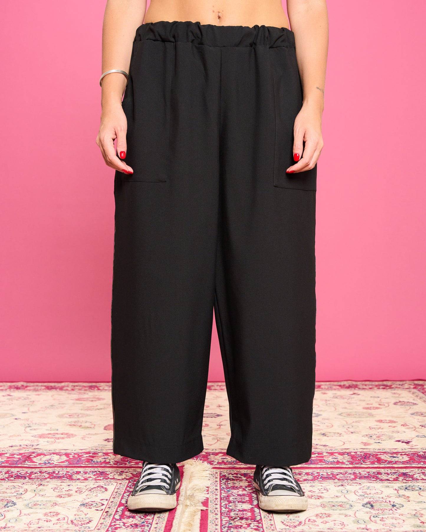 Pantalone Dritto con Banda Laterale