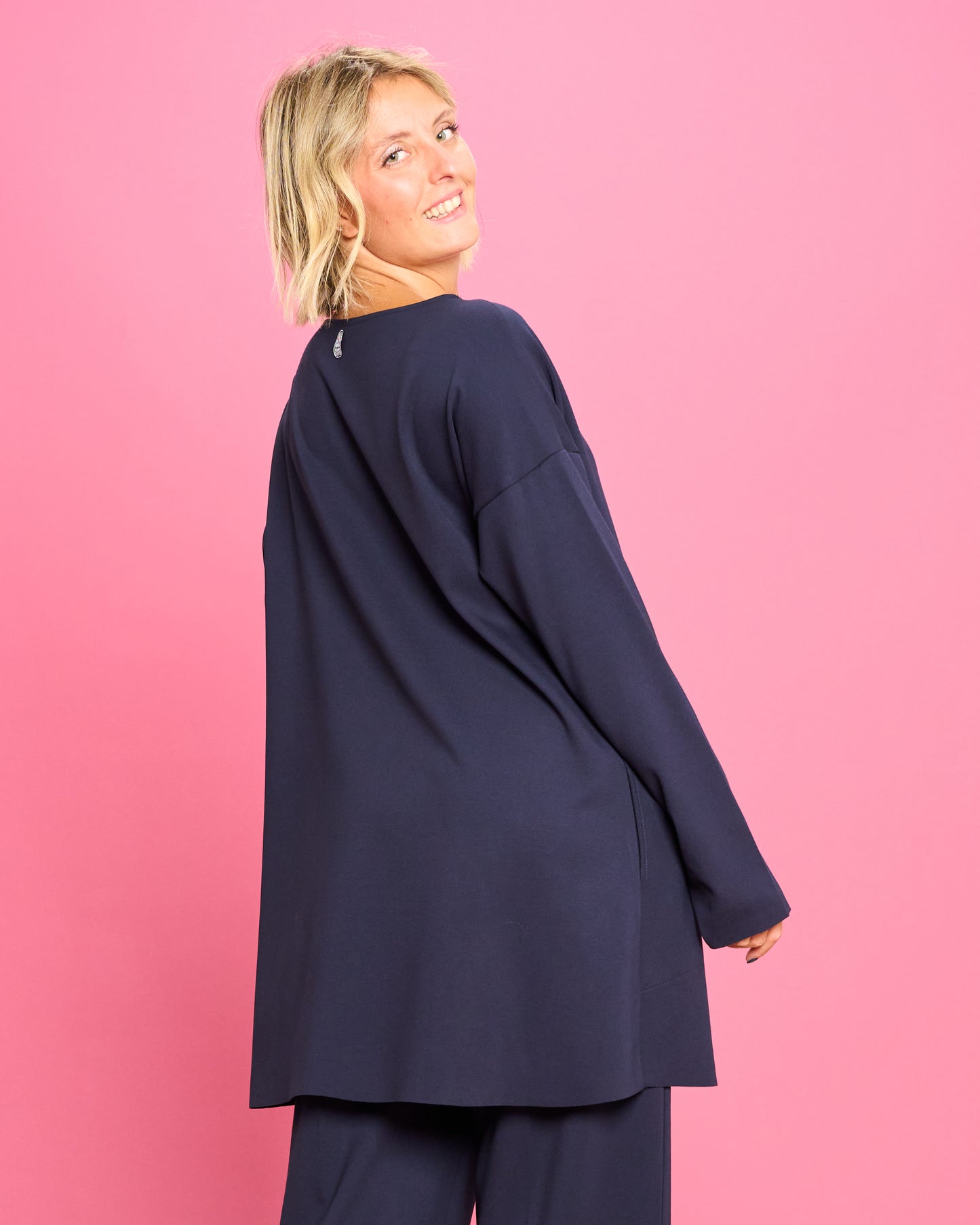 Maximaglia Svasata in Maglia Stoffa