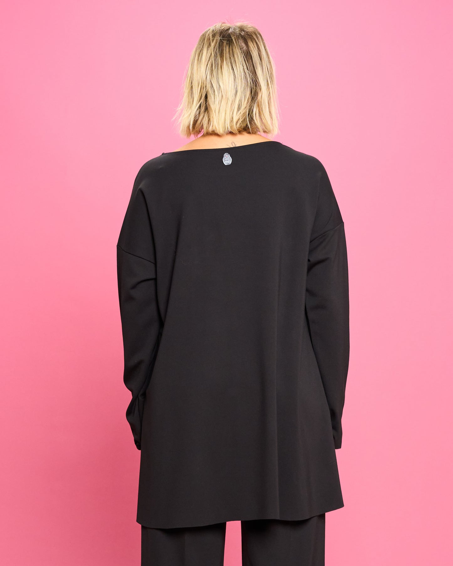 Maximaglia Svasata in Maglia Stoffa