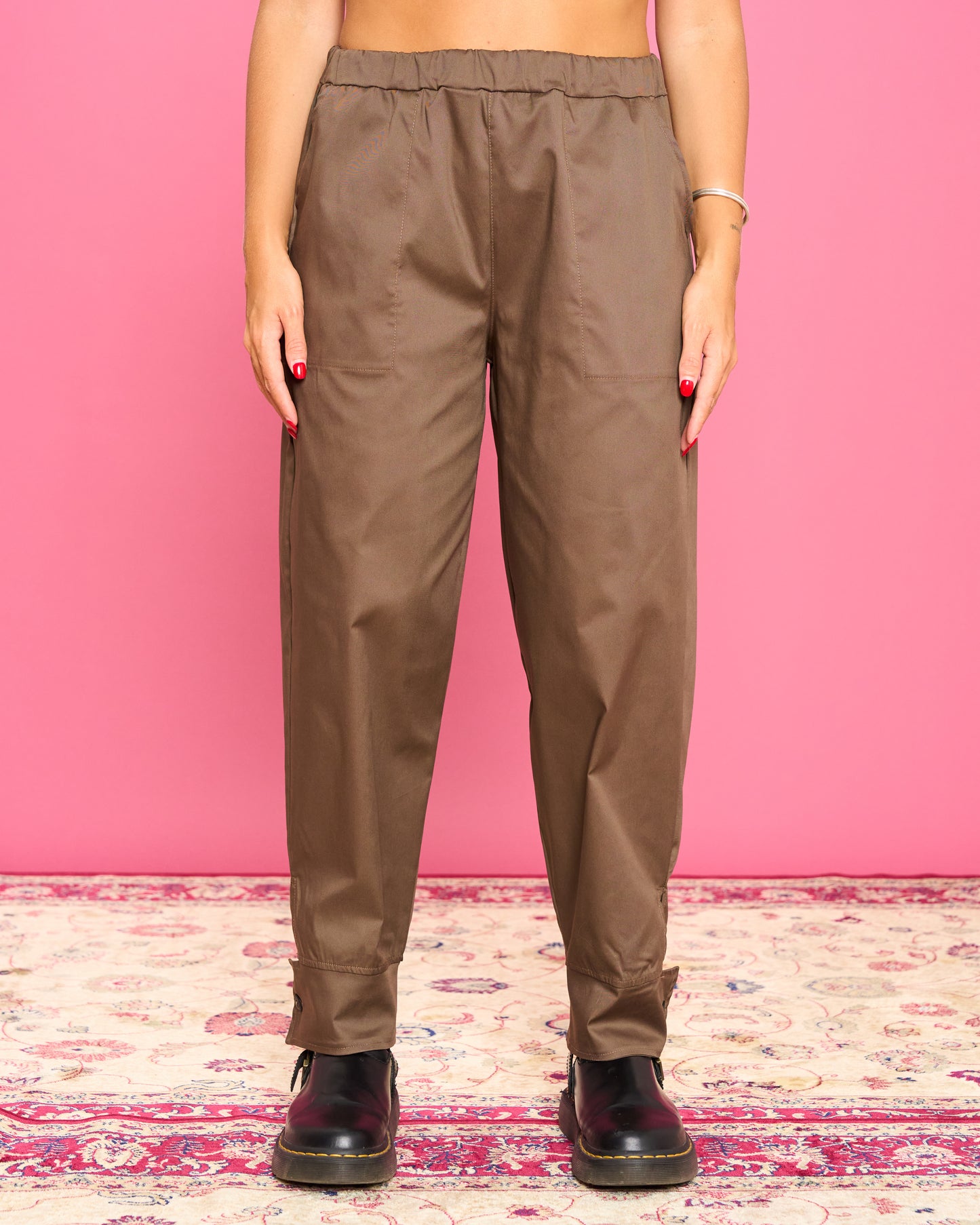 Pantalone Ripreso con Balza Abbottonata