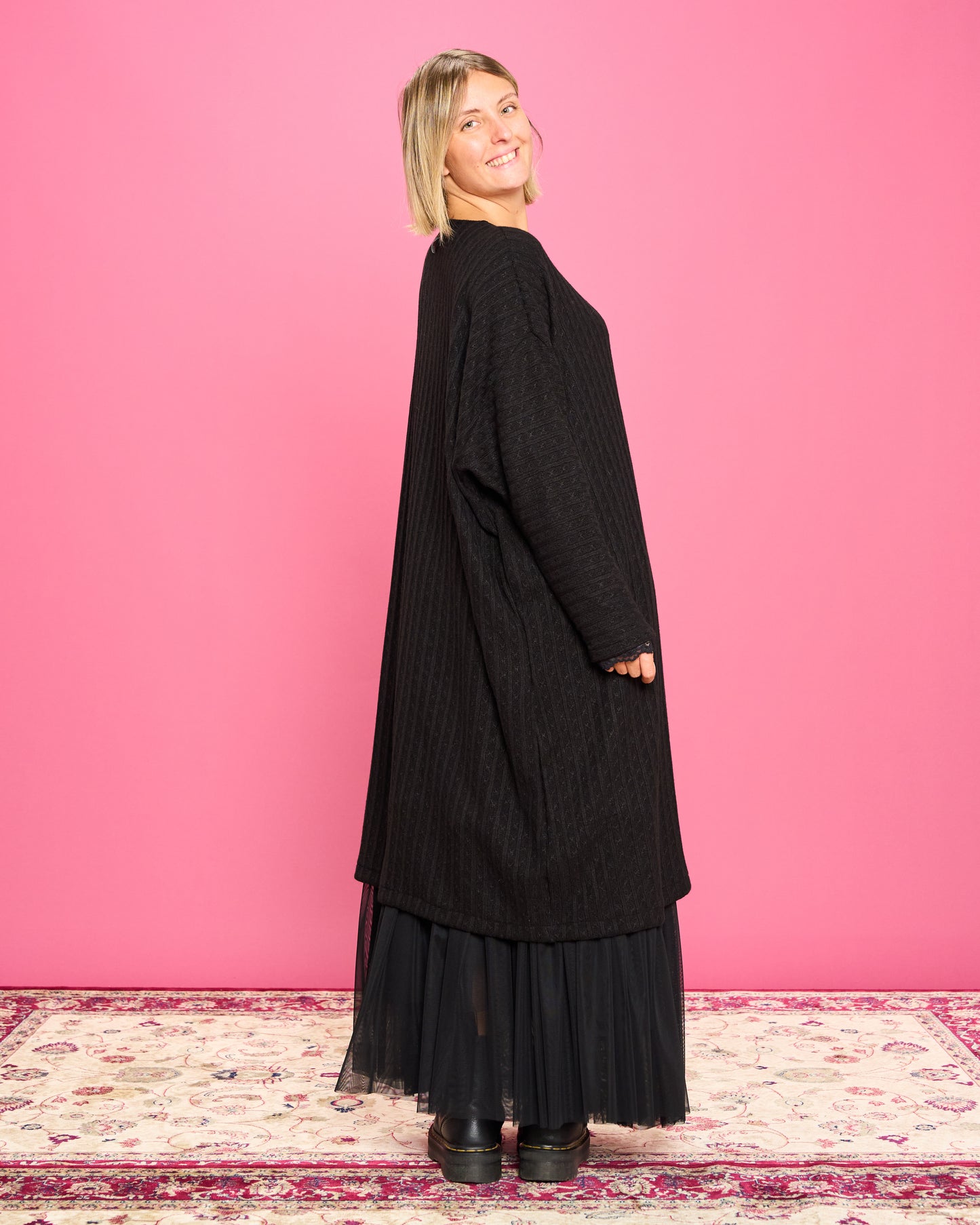 Maxi Abito in Maglia a Trecce