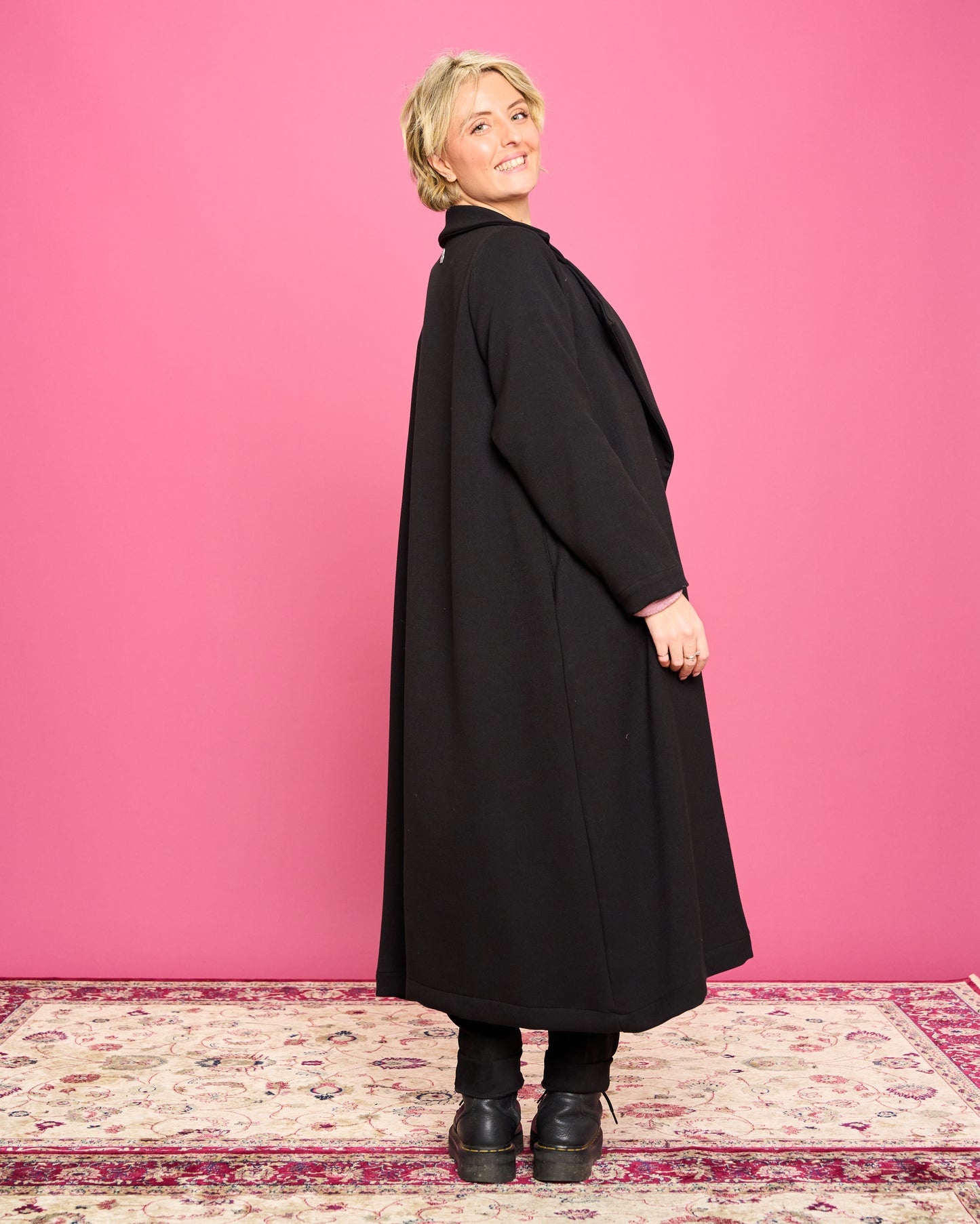 Cappotto in Viscosa con Fodera Fantasia