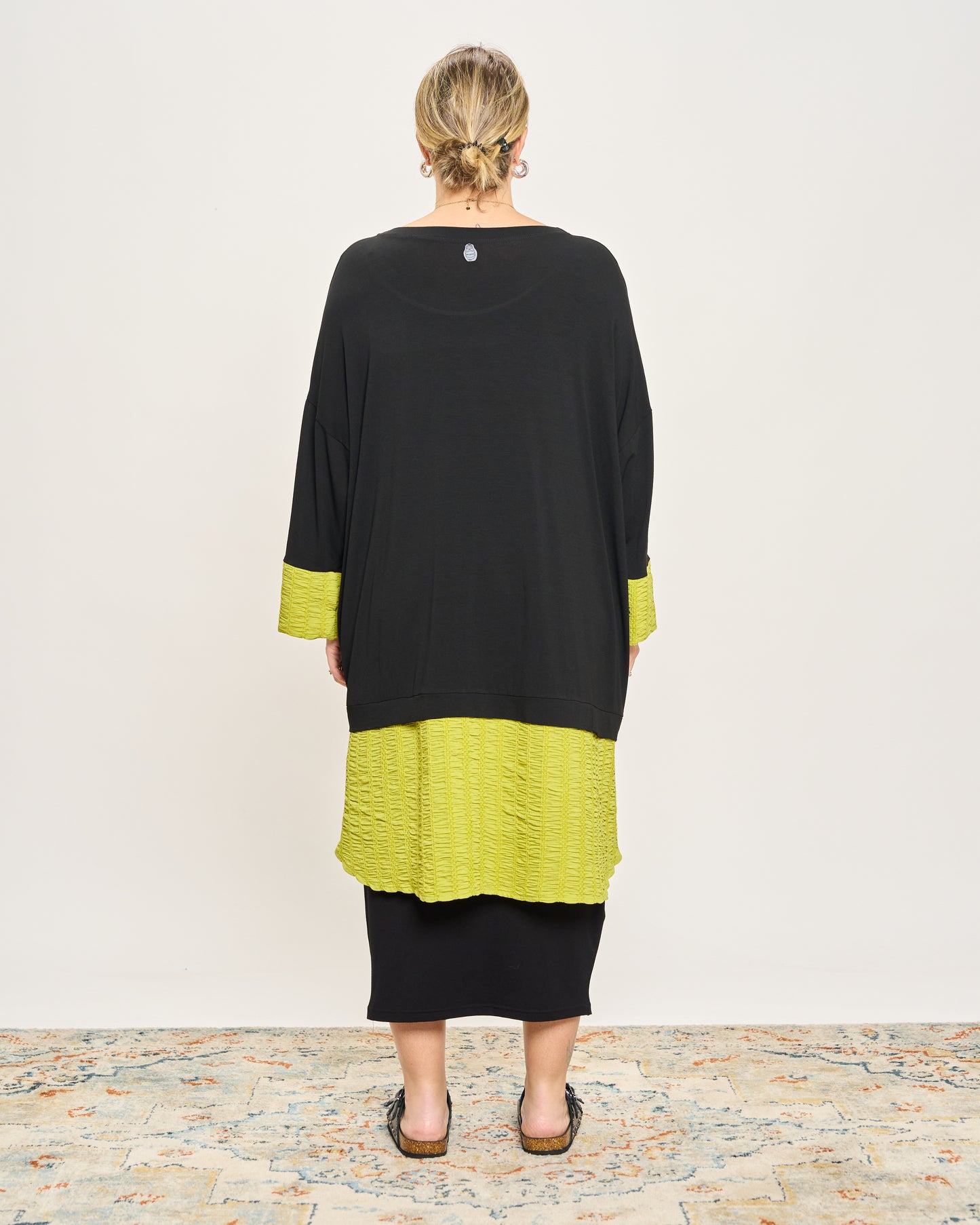 Oversized Sweatshirt with Embossed Appliqués