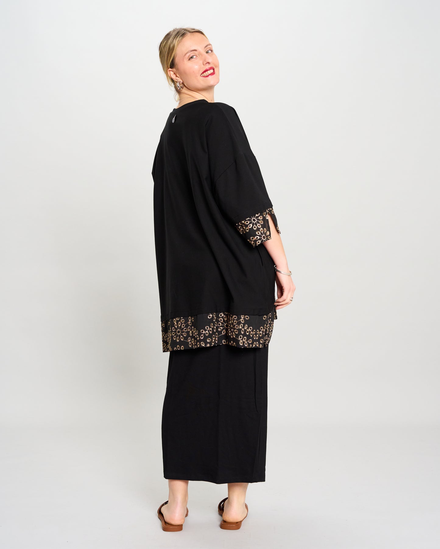 Maxi Blouse with Sangallo Inserts