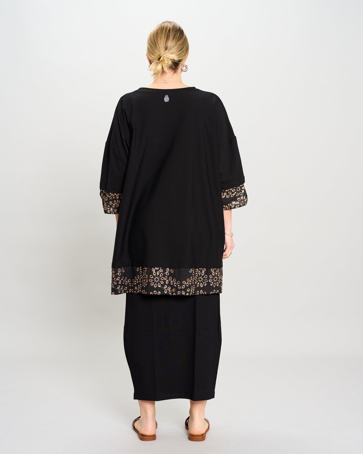 Maxi Blouse with Sangallo Inserts