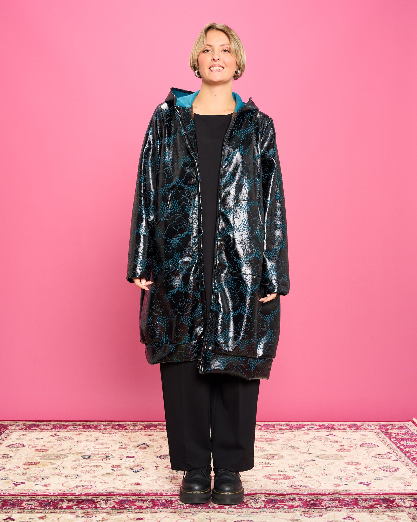 Coated Thermal Coat with Hood