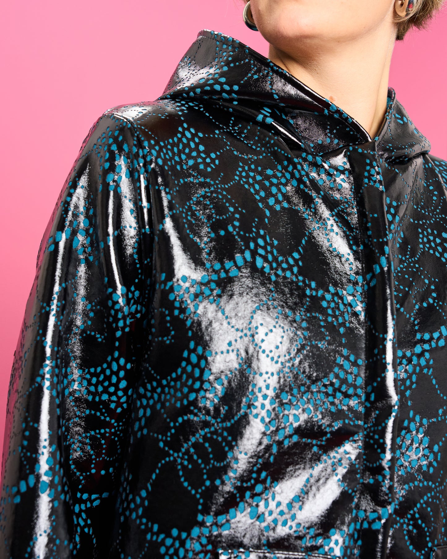 Coated Thermal Coat with Hood