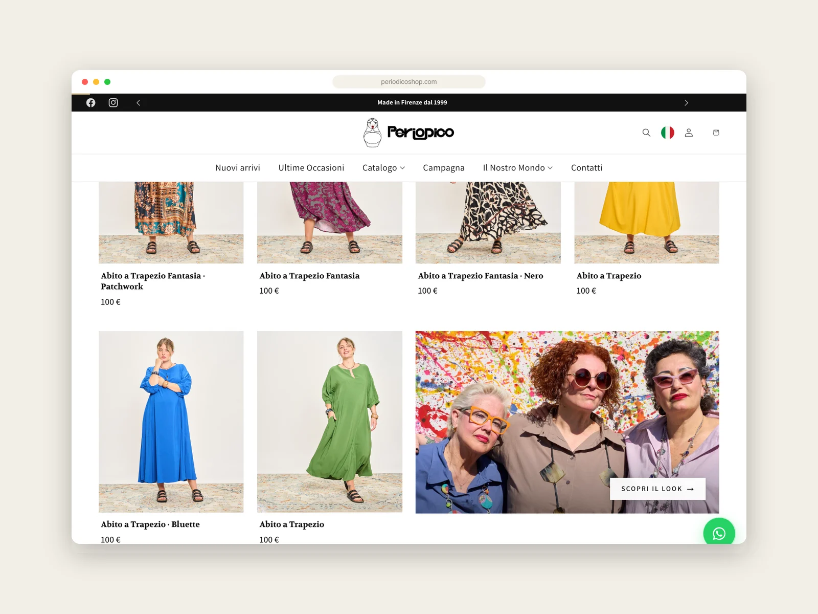 The Periodico online shop catalogue
