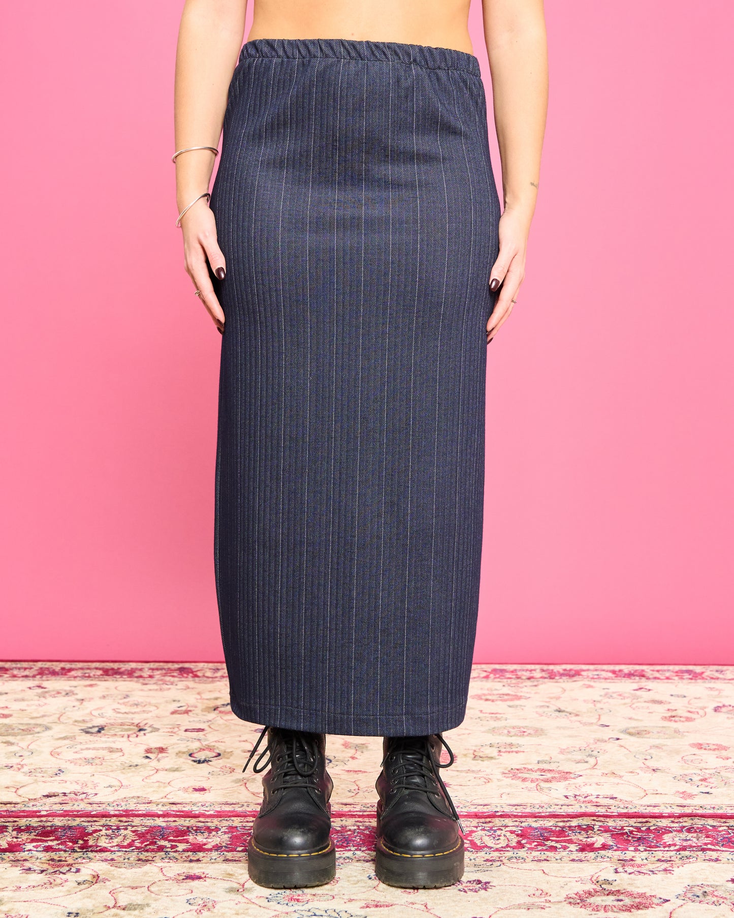 Stretch Denim Pencil Skirt