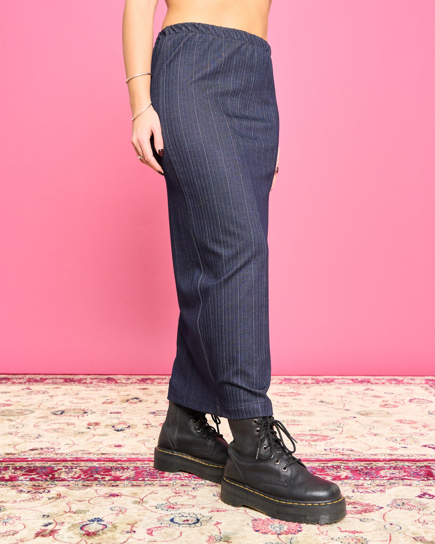 Stretch Denim Pencil Skirt