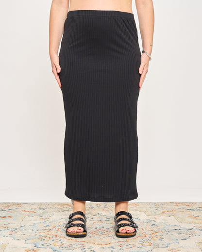 Ribbed Viscose Tube Skirt