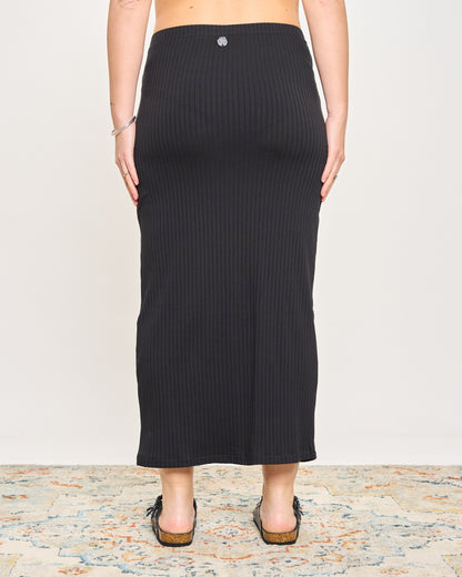 Ribbed Viscose Tube Skirt