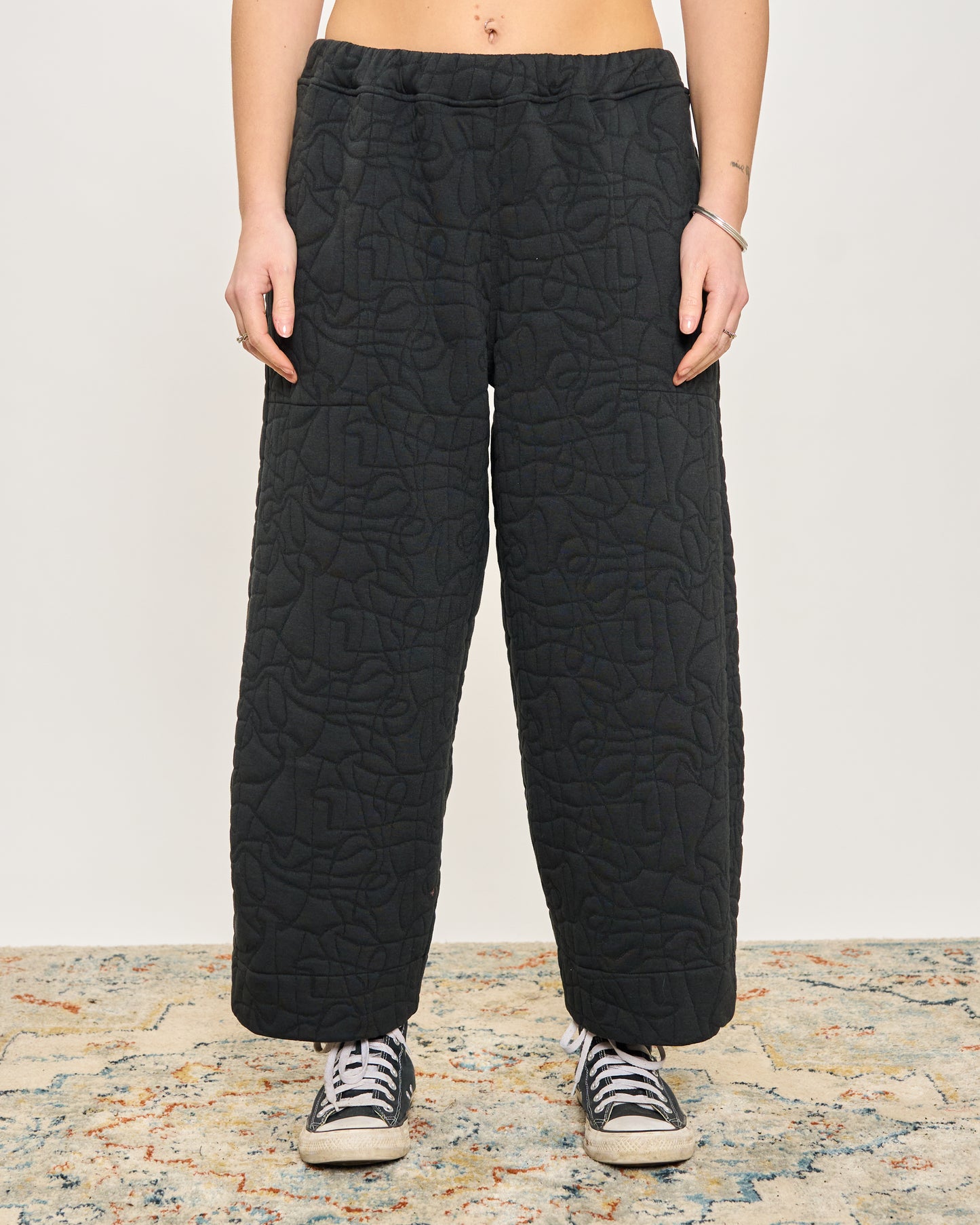 Pantalone Crop in Fantasia Matelassè