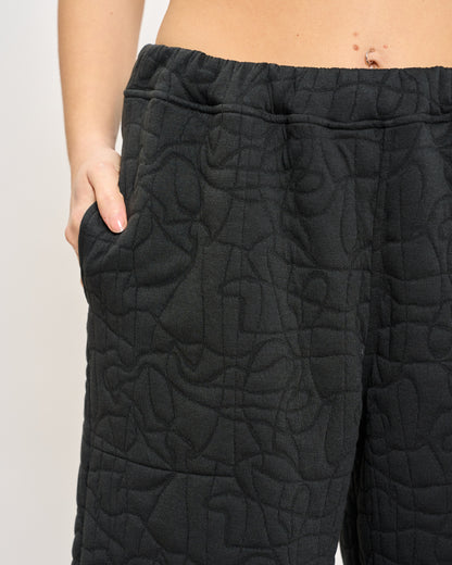 Pantalone Crop in Fantasia Matelassè