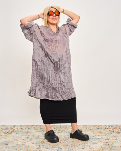 Gathered Caftan with Pintucks