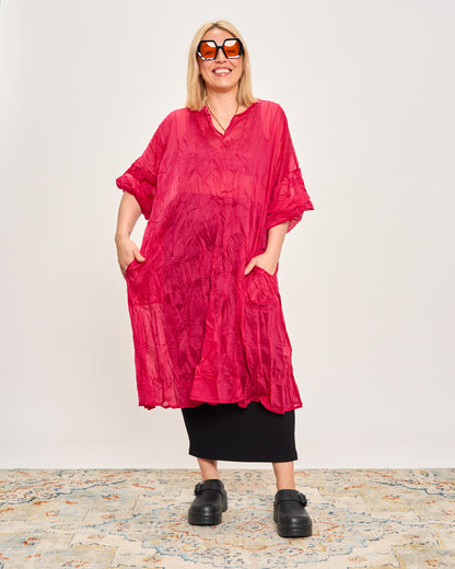 Gathered Caftan with Pintucks