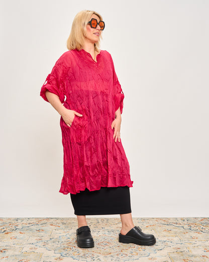 Gathered Caftan with Pintucks