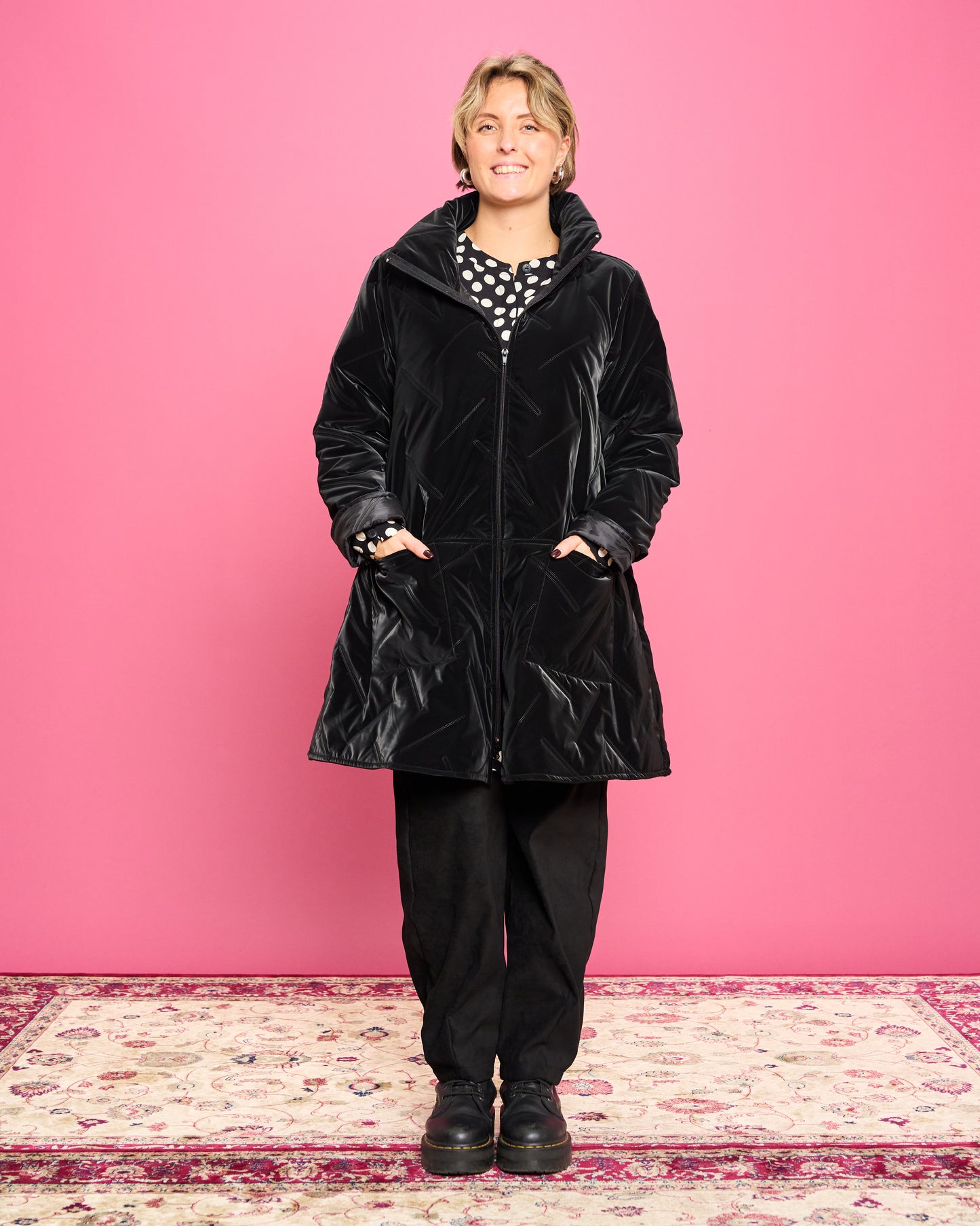 Flared Quilted Down Jacket