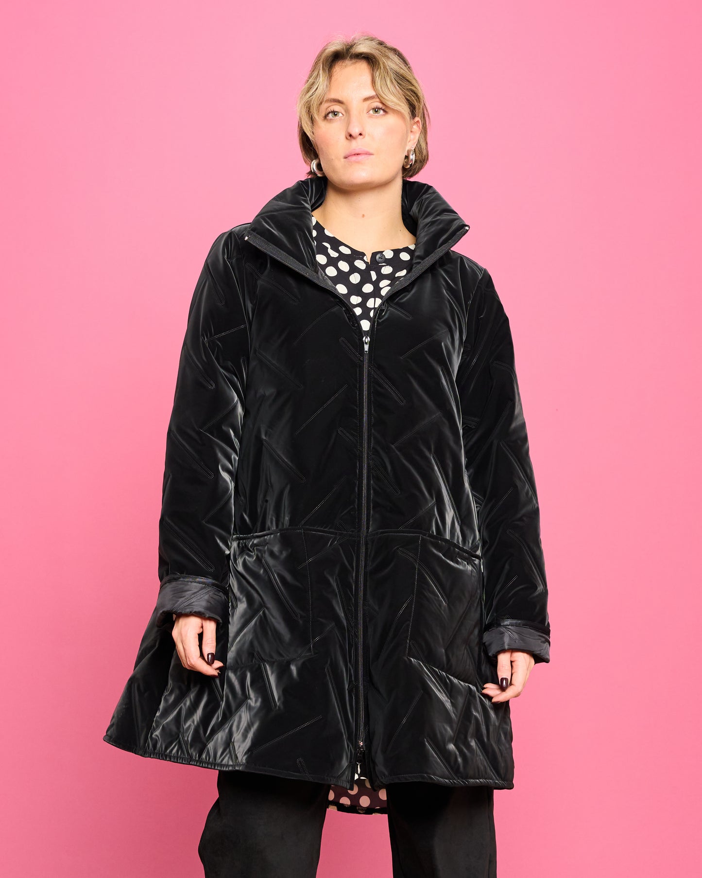 Flared Quilted Down Jacket