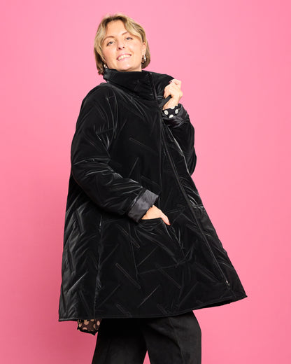 Flared Quilted Down Jacket