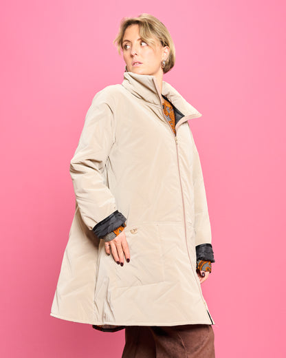 Flared Quilted Down Jacket