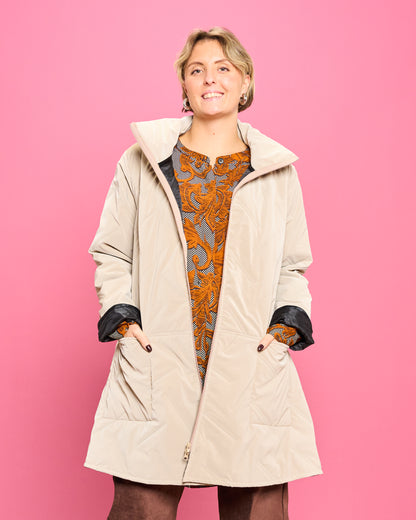 Flared Quilted Down Jacket