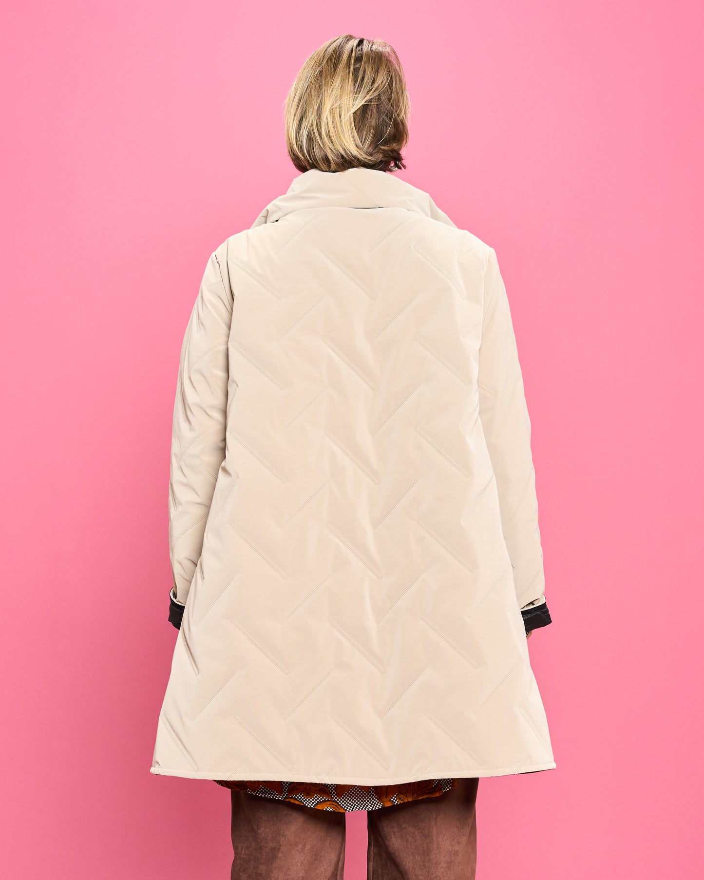 Flared Quilted Down Jacket