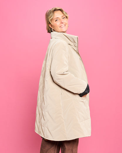 Flared Quilted Down Jacket