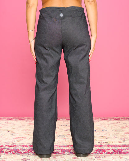 Pantalone in Jeans Elasticizzato Scampanato