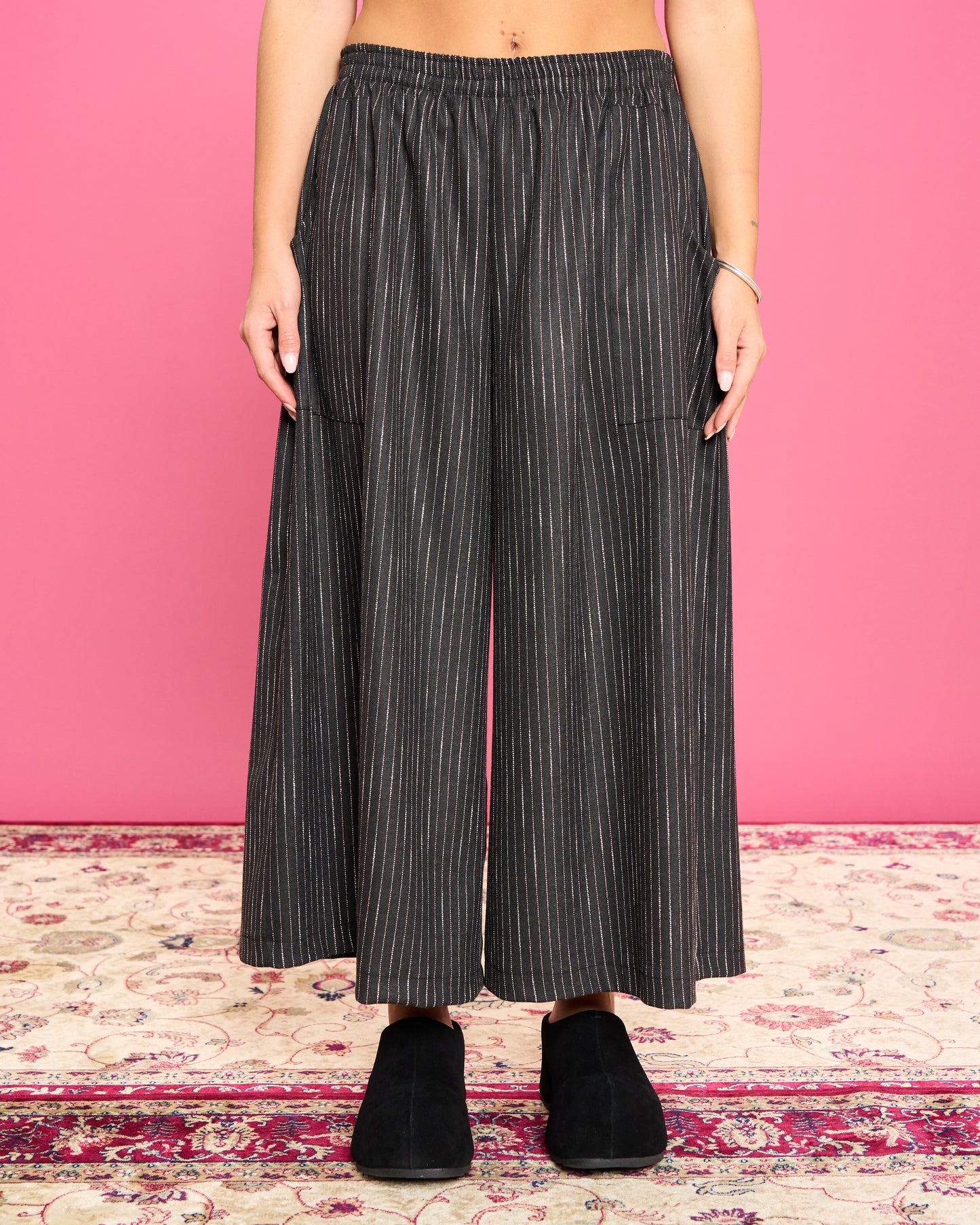 Pinstriped Crop Skirt