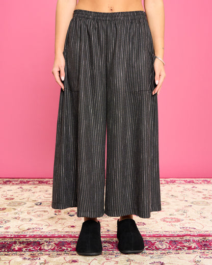 Pinstriped Crop Skirt