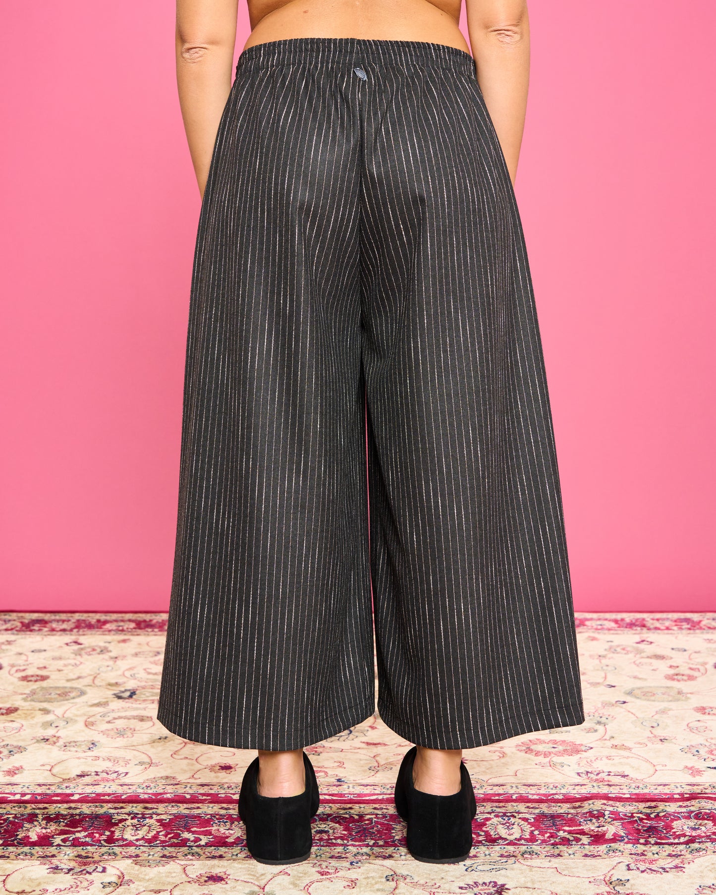 Pinstriped Crop Skirt