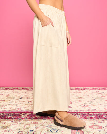 Pinstriped Crop Skirt