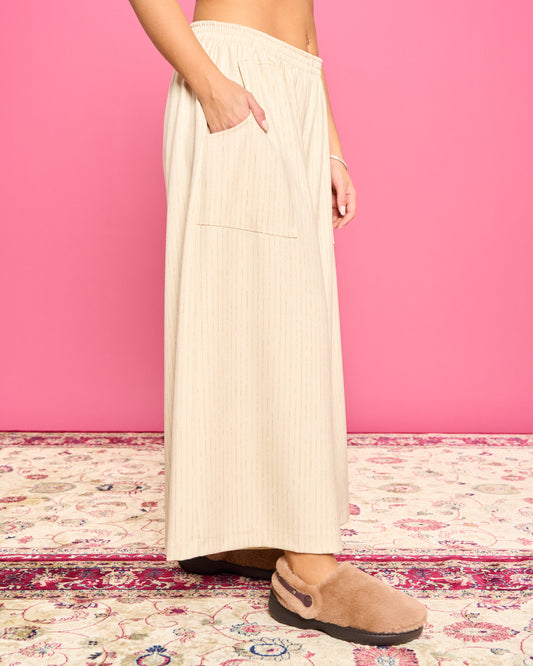 Pinstriped Crop Skirt