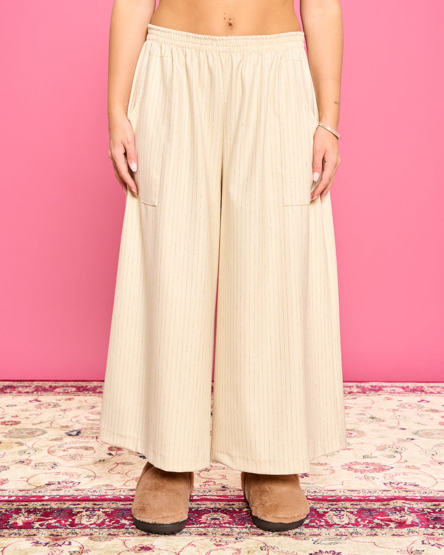 Pinstriped Crop Skirt