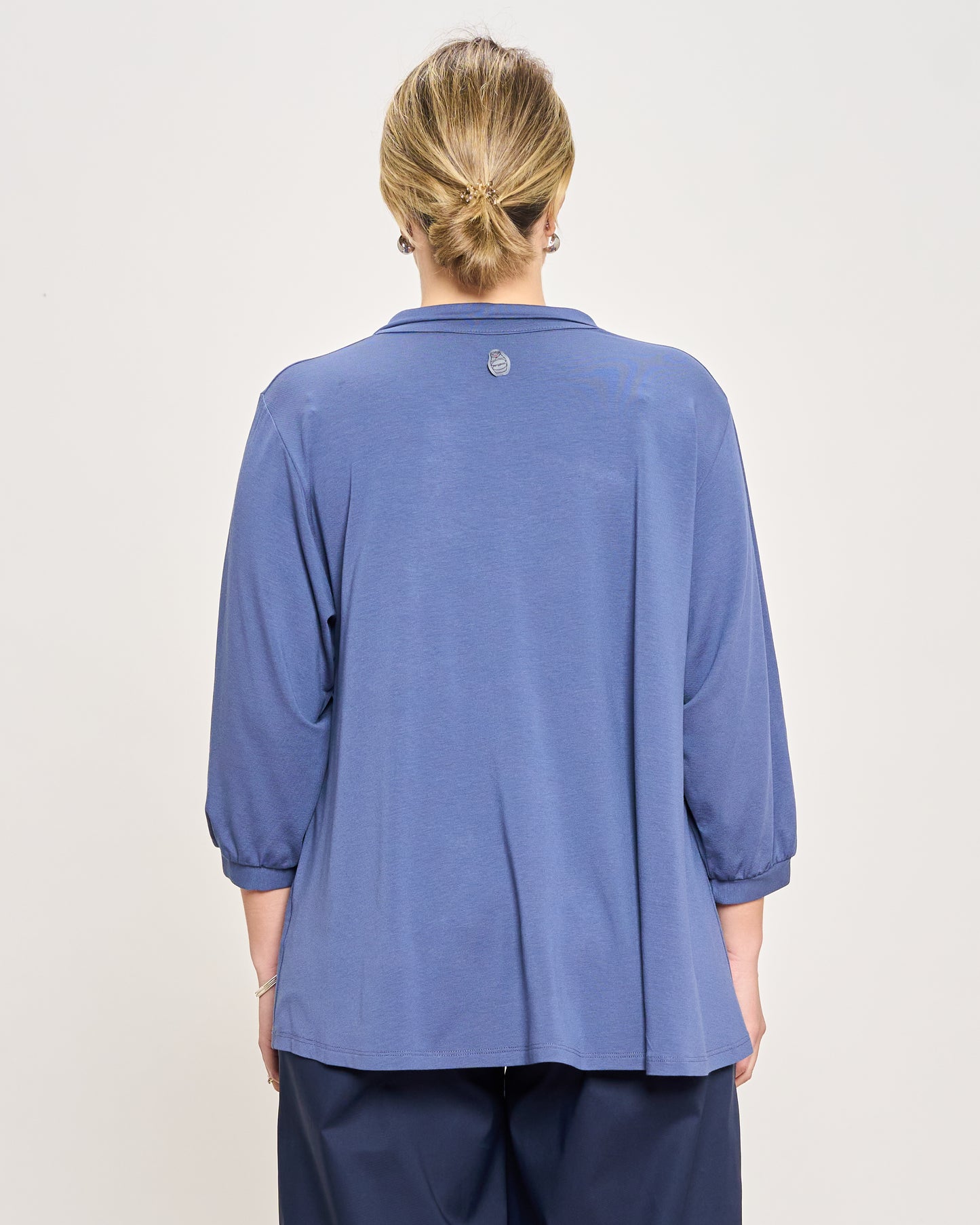 Oversized Jersey Polo Shirt