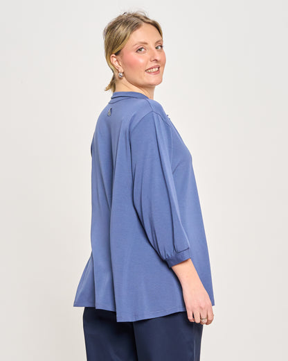 Oversized Jersey Polo Shirt