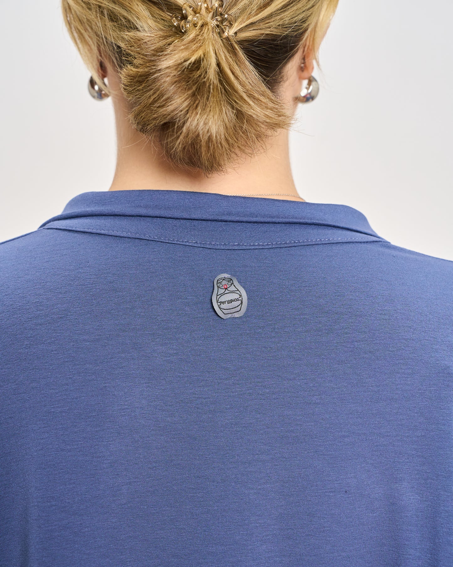 Oversized Jersey Polo Shirt