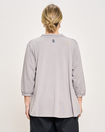 Oversized Jersey Polo Shirt